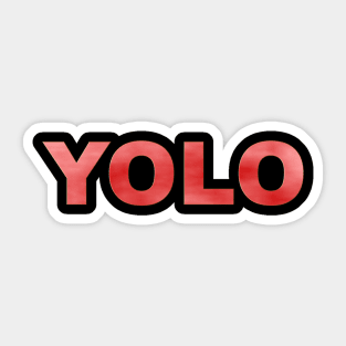 YOLO in Red Sticker